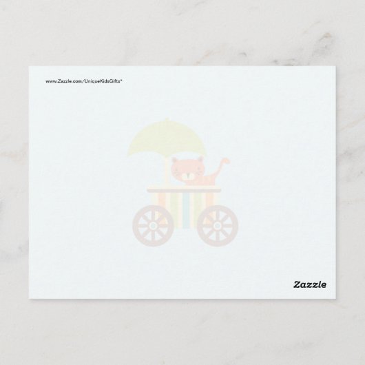 かわいいベビータイガーオンアイスクリームカート子供のギフト ポストカード (裏面)
