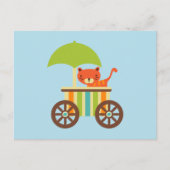 かわいいベビータイガーオンアイスクリームカート子供のギフト ポストカード (正面)