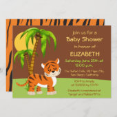 かわいいベビータイガーベビーシャワー招待状 招待状 (正面/裏面)