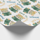 かわいいベビータイガー眼鏡ブック新学期 ラッピングペーパー (角)