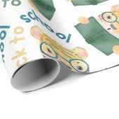 かわいいベビータイガー眼鏡ブック新学期 ラッピングペーパー (ロールコーナー)