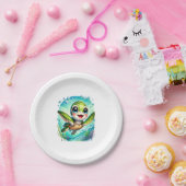 かわいいベビータートルスイミング海 ペーパープレート (パーティー)