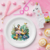 かわいいベビーダックファームファミリーアニマルズ ペーパープレート (パーティー)