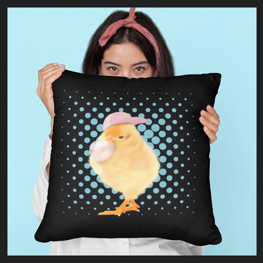 かわいいベビーチックピンクバブルガム クッション