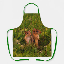 かわいいベビーチップムンクス動物アート エプロン