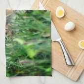 かわいいベビーチムンクピーキングワイルドライフ キッチンタオル (四つ折り)