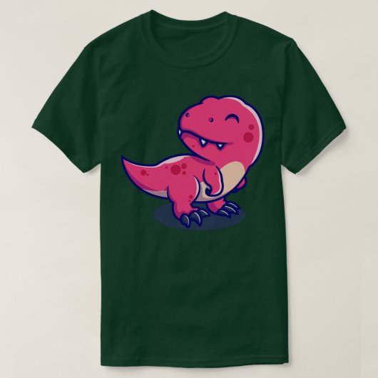 かわいいベビーティラノサウルス漫画 Tシャツ (デザイン正面)