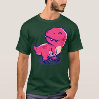 かわいいベビーティラノサウルス漫画 Tシャツ
