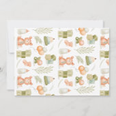 かわいいベビーテディベアおもちゃ赤ちゃんシャワー 招待状 (裏面)