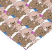 かわいいベビーテディベアーズジェンダーリビール長方形 テーブルクロス (アングル)