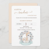 かわいいベビーデアーズバラベビーシャワー 招待状 (正面/裏面)