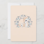 かわいいベビーデアーズバラベビーシャワー 招待状 (裏面)