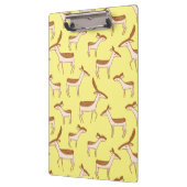 かわいいベビーディアアンドファミリーオンパステルイエロー クリップボード (左)