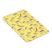 かわいいベビーディアアンドファミリーオンパステルイエロー マグネット (右側)