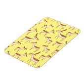 かわいいベビーディアアンドファミリーオンパステルイエロー マグネット (左側)