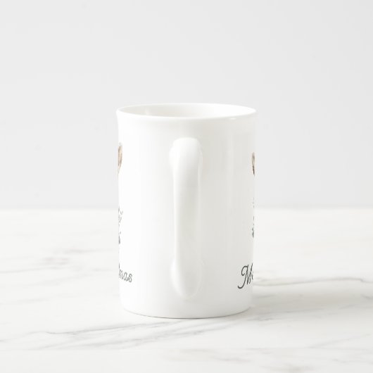 かわいいベビーディアクリスマス ボーンチャイナマグカップ (裏面)