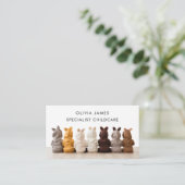 かわいいベビーデイケア子供部屋ナニーベビーシッター 名刺 (スタンド正面)