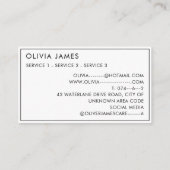 かわいいベビーデイケア子供部屋ナニーベビーシッター 名刺 (裏面)