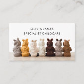 かわいいベビーデイケア子供部屋ナニーベビーシッター 名刺 (正面)