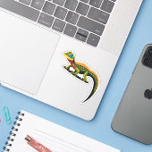 かわいいベビートカゲ漫画のキャラクター シール (ノートパソコンとiPhone)