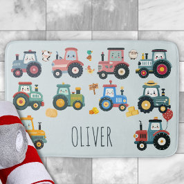 かわいいベビートラクター・イン・ザ・ファーム バスマット