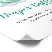 かわいいベビードラゴンおむつラッフル ポスター (角)