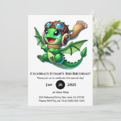 かわいいベビードラゴンの誕生日 招待状 (スタンド正面)
