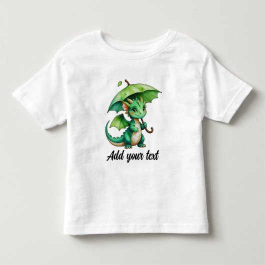かわいいベビードラゴンのTシャツ 子供服 トドラーTシャツ (正面)