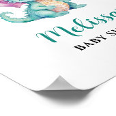 かわいいベビードラゴンウェルカムサイン ポスター (角)