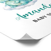 かわいいベビードラゴンウェルカムサイン ポスター (角)