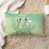 かわいいベビードラゴンウォーターカラークッション ランバークッション (ブランケット)