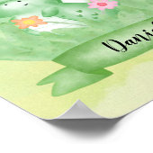 かわいいベビードラゴンウォーター色のポスター ポスター (角)