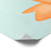 かわいいベビードラゴンウォーター色のポスター ポスター (角)