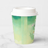 かわいいベビードラゴンウォーター色懸命プラスチックコースター 紙コップ (右)