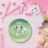 かわいいベビードラゴンウォーター色紙プレート ペーパープレート (パーティー)