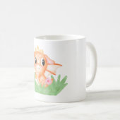 かわいいベビードラゴンウォーター色 コーヒーマグカップ (正面右)