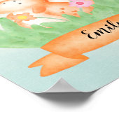 かわいいベビードラゴンウォーター色 ポスター (角)