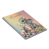 かわいいベビードラゴンエッグオンレインボー ノートブック (右側)