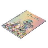 かわいいベビードラゴンエッグオンレインボー ノートブック (左側)