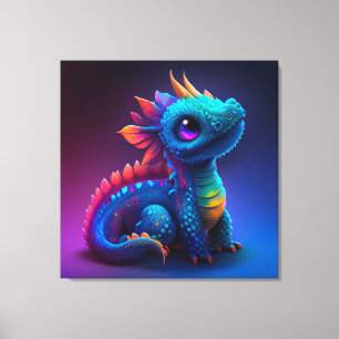 かわいいベビードラゴンキャンバス印刷 キャンバスプリント