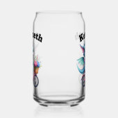 かわいいベビードラゴンサイクリングイン春 ガラス缶 (左)