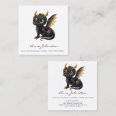 かわいいベビードラゴンスクエアビジネスカード スクエア名刺 (正面/裏面)