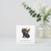 かわいいベビードラゴンスクエアビジネスカード スクエア名刺 (スタンド正面)