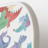 かわいいベビードラゴンズカラフルファおもしろいミリ ピックルボールラケット (左詳細)