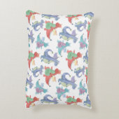 かわいいベビードラゴンハッピー踊りおもしろい漫画キッズ アクセントクッション (裏面(縦))