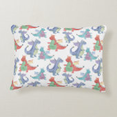 かわいいベビードラゴンハッピー踊りおもしろい漫画キッズ アクセントクッション (裏面)