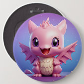 かわいいベビードラゴンボタン 缶バッジ (正面&裏面)