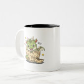 かわいいベビードラゴン入り卵 ツートーンマグカップ (正面左)