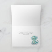 かわいいベビードラゴン折り畳みサンキューカード サンキューカード (内部)