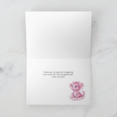 かわいいベビードラゴン折り畳みサンキューカード サンキューカード (内部)